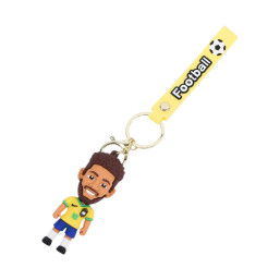 3D SILICONE NEYMAR JR. FOOTBALL STAR KEYCHAIN